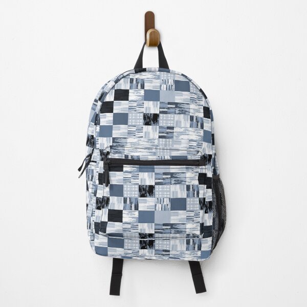 Item preview, Big Sky Modernist check - monochrome deep blue designed and sold by ncxadair.