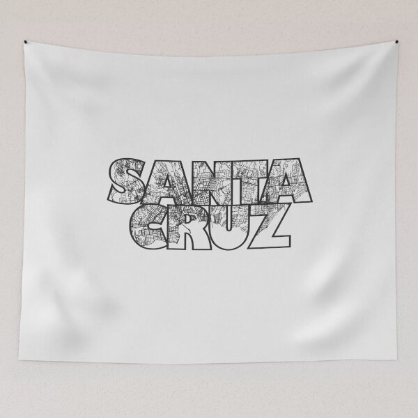 Item preview, Santa Cruz CA Street Map designed and sold by thestreetslocal.