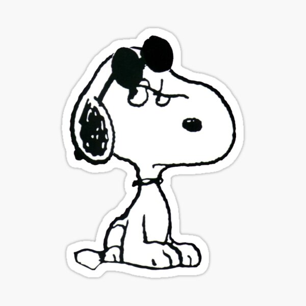 Snoopy in white Sticker