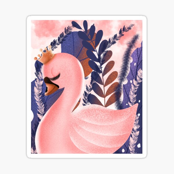 Swan Illustration Sticker