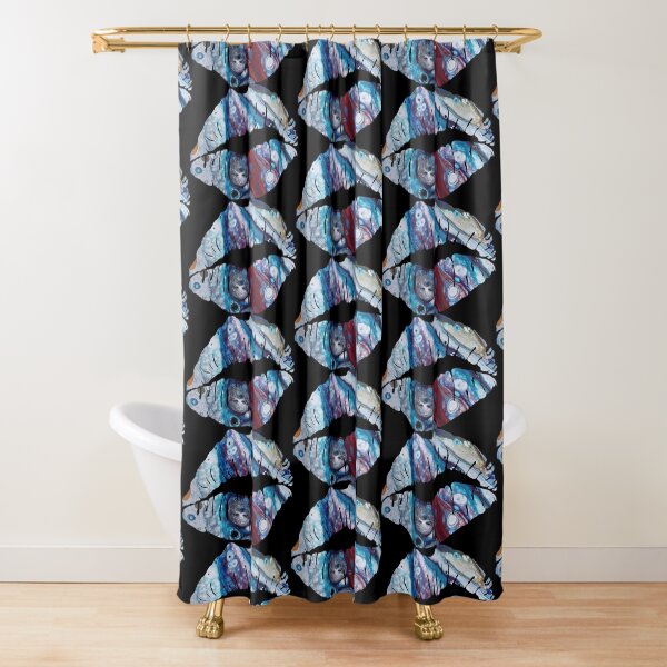 Galaxy kiss Shower Curtain