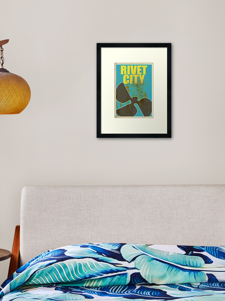 Travel Poster Rivet City Framed Art Print By Cloakrunner Redbubble