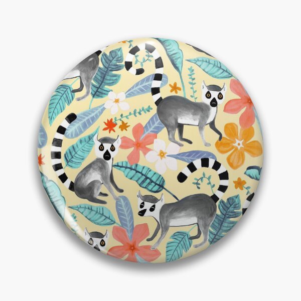 Item preview, Gouache Lemur Land on Cream  designed and sold by TigaTiga.