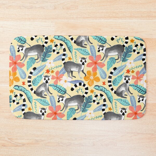 Item preview, Gouache Lemur Land on Cream  designed and sold by TigaTiga.