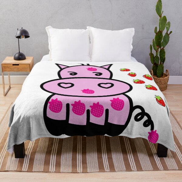 Item preview, Pink Cute Strawberry Cow designed and sold by adettras.