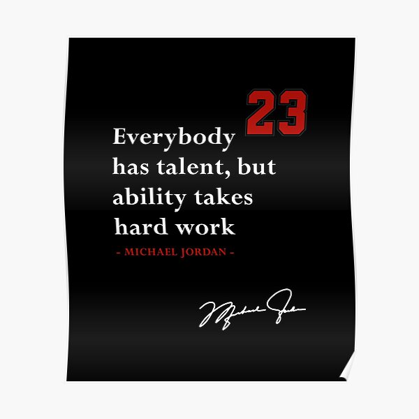 Michael Jordan quote Poster