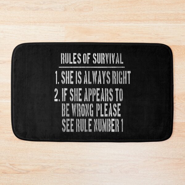 Item preview, Rules of Survival -white text designed and sold by CuthbertBiggins.