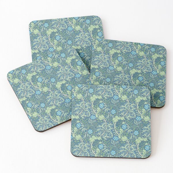 Item preview, Morris Floral Flowers and Leaves Pattern (blue, green) designed and sold by thelittlebat.