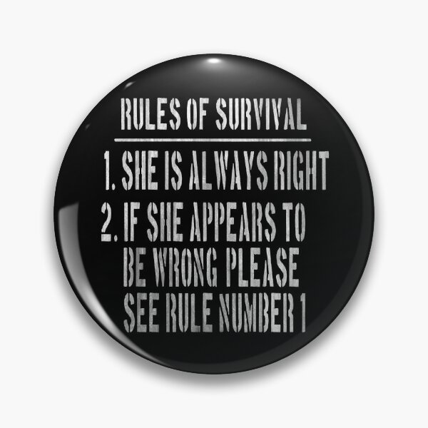 Item preview, Rules of Survival -white text designed and sold by CuthbertBiggins.