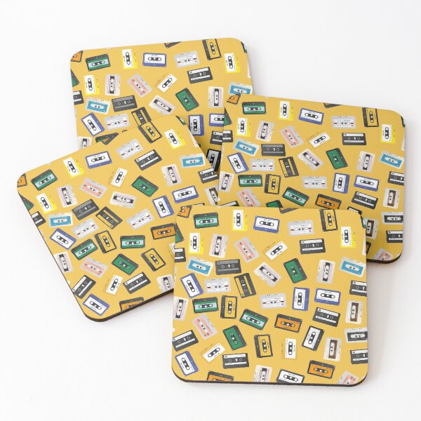 Item preview, Retro Vintage Cassette Tape Pattern designed and sold by graphicmeyou.