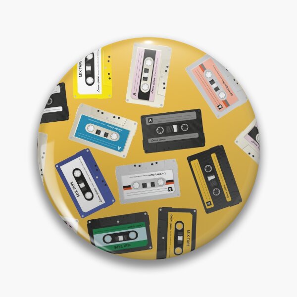Item preview, Retro Vintage Cassette Tape Pattern designed and sold by graphicmeyou.