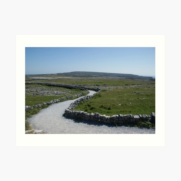 Path to Dún Aonghasa, Aran Islands, Co. Galway, Ireland Art Print