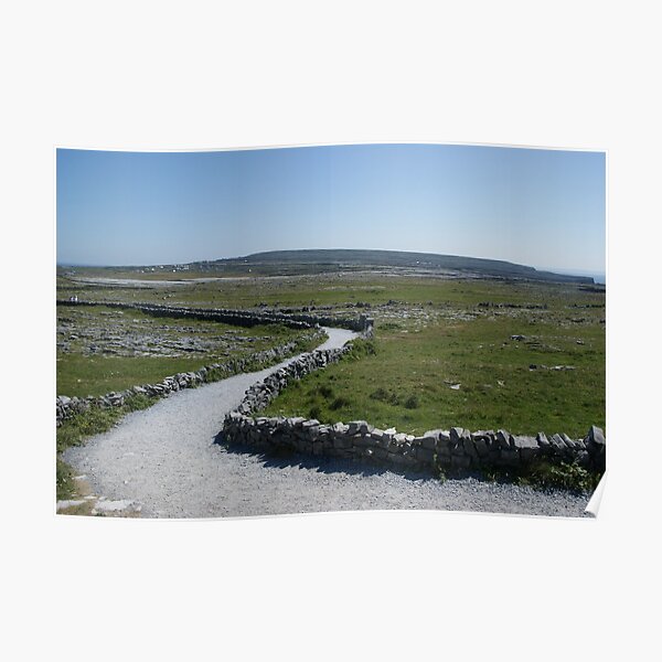 Path to Dún Aonghasa, Aran Islands, Co. Galway, Ireland Poster