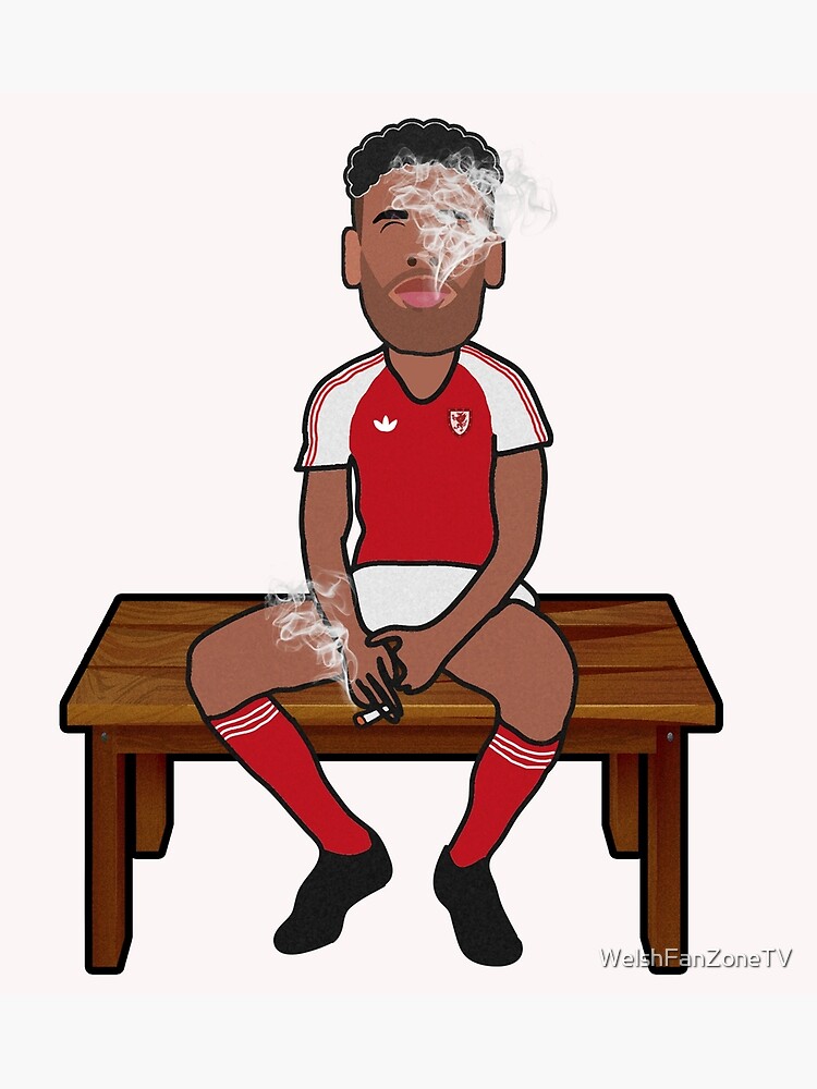 Hal Robson Kanu Smoking Framed Art Print By Welshfanzonetv Redbubble