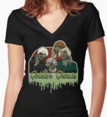 Golden Ghouls Women's Fitted V-Neck T-Shirt