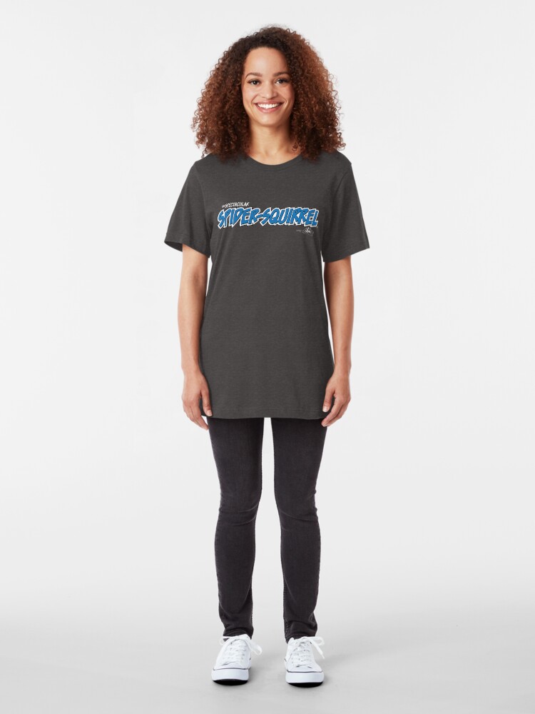 Alternate view of The Spectacular Spider-Squirrel (Alt) Slim Fit T-Shirt