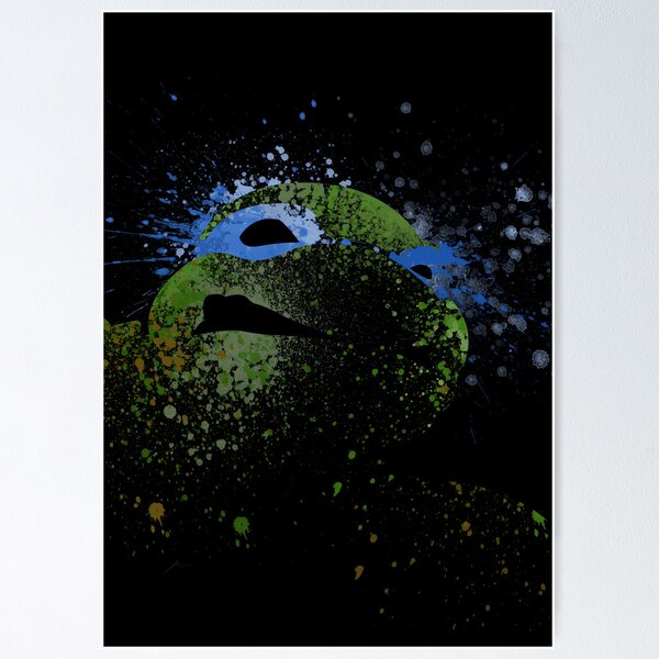 Paint Splatter TMNT : Leonardo Poster