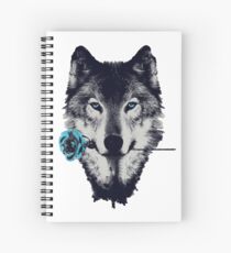 Wolf mit einer Rose Spiralblock