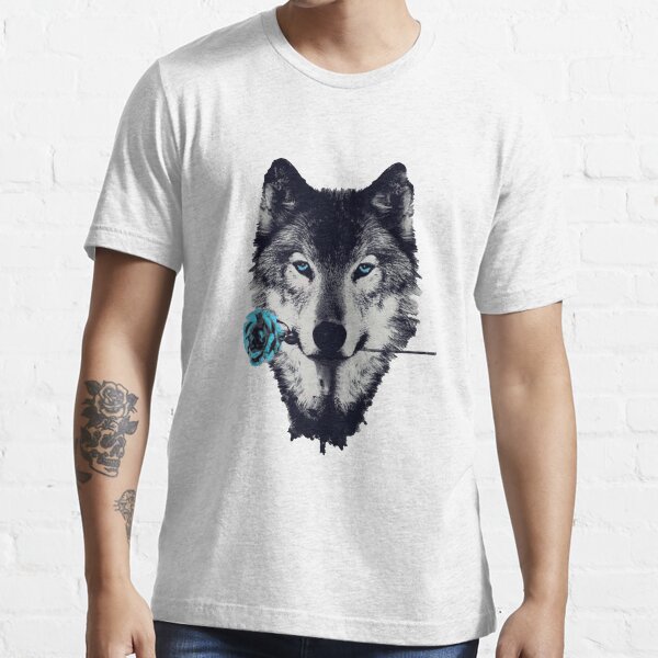 Wolf With a Rose Essential T-Shirt