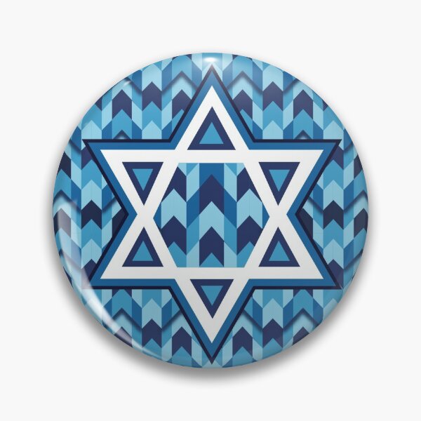 Item preview, Blue Geometric Jewish Face Mask designed and sold by Boaz Kimelman.