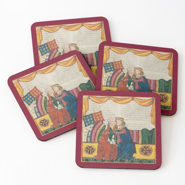 Item preview, Bedchamber Kiss Medieval Illumination designed and sold by Erin Rado.