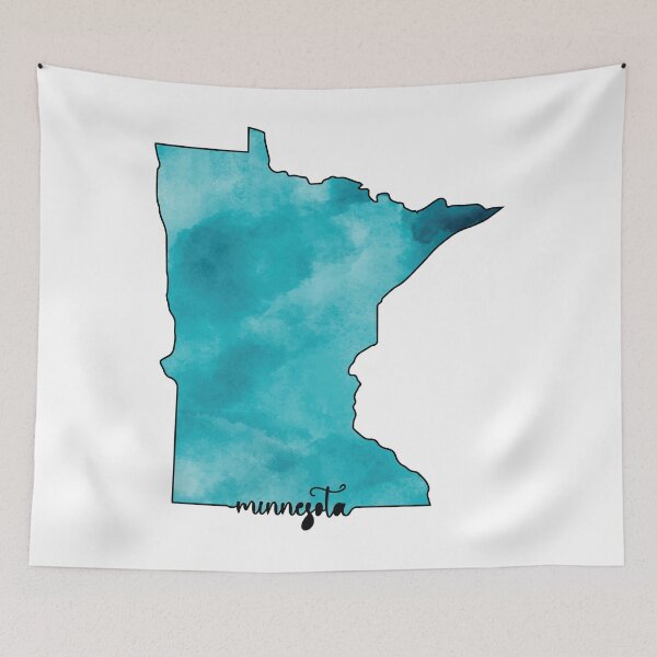Item preview, Watercolor Minnesota Mn State Map Souvenir designed and sold by merchzy.