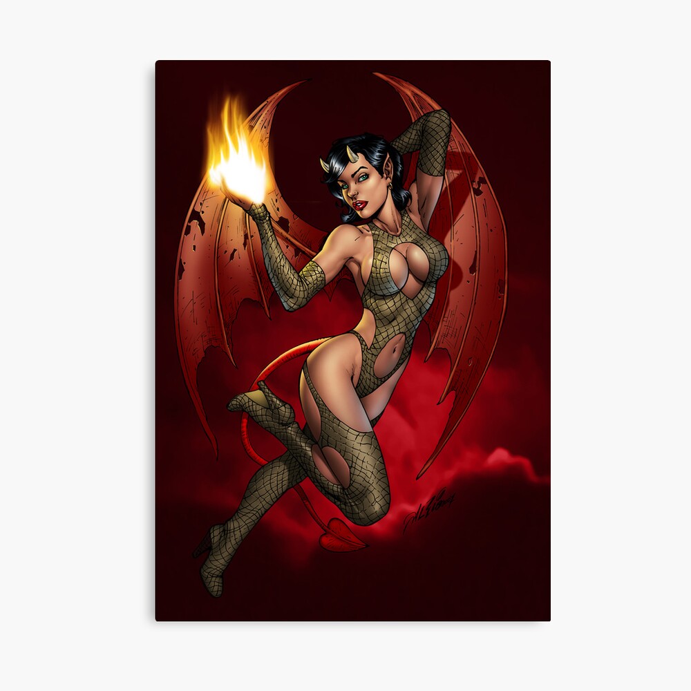 Sexy Devil Girl Holding a Flame For You by Al Rio