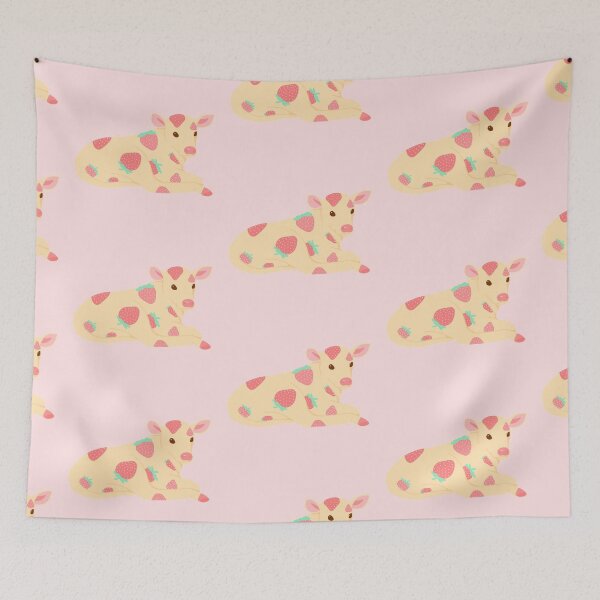 Item preview, Cute Strawberry Cow Calf designed and sold by ciarakraken.