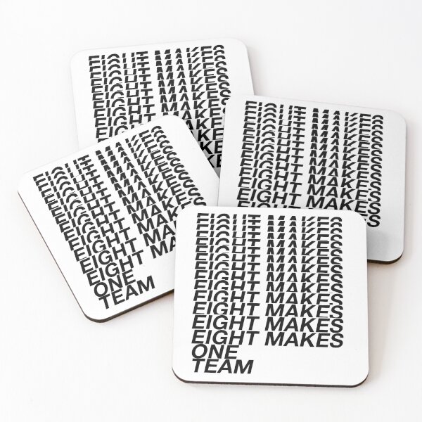 Item preview, Ateez "Eight Makes One Team" Quote designed and sold by dragonlxrd.