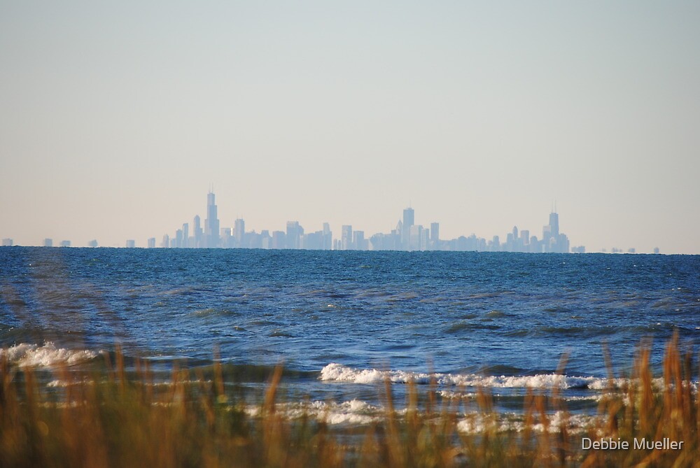 "Chicago Skyline across Lake Michigan 2" by Debbie Mueller Redbubble