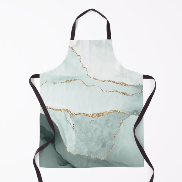 Item preview, Watercolor Agate in Slate Green / Green Jade Faux Gold Veins designed and sold by PixDezines.