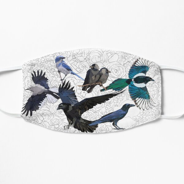 Respect the Corvid Flat Mask