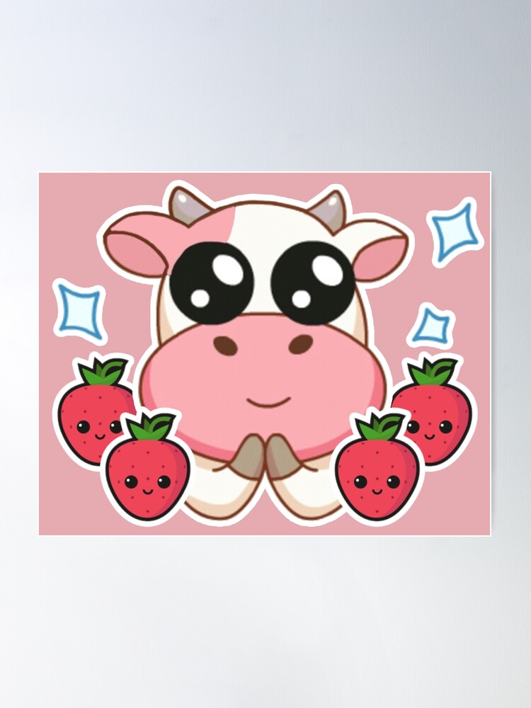 Strawberry Cow Cute Cow Pink Cow Pet Digital Art by Levi Trinity - Fine Art  America
