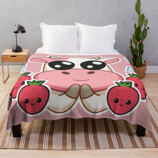Item preview, Strawberry cow kawaii designed and sold by AsKartongs.