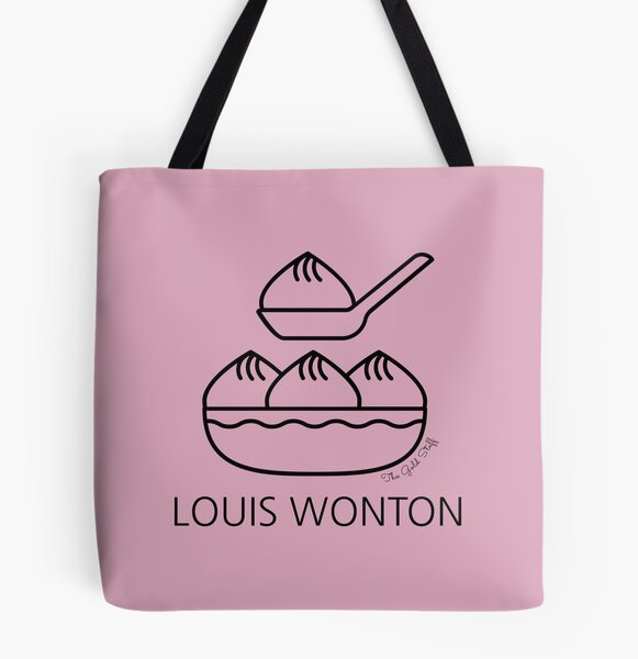 Louis Wonton (Mauve) x Designer Foodie Puns Apron for Sale by