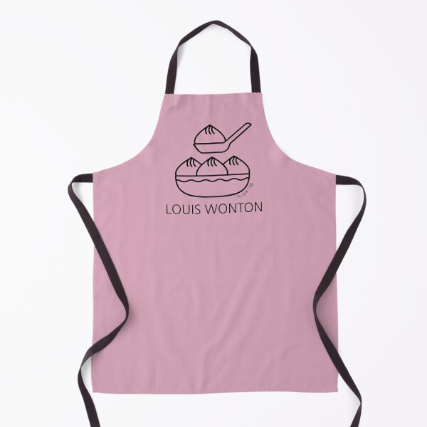 Louis Wonton (Mauve) x Designer Foodie Puns Apron for Sale by