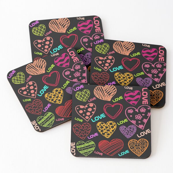 Item preview, Colorful hearts with love 2021 designed and sold by murad2020.