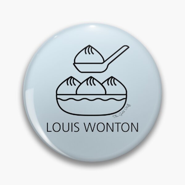 Item preview, Louis Wonton (Lite Blue) x Designer Foodie Puns designed and sold by GoldenStef.