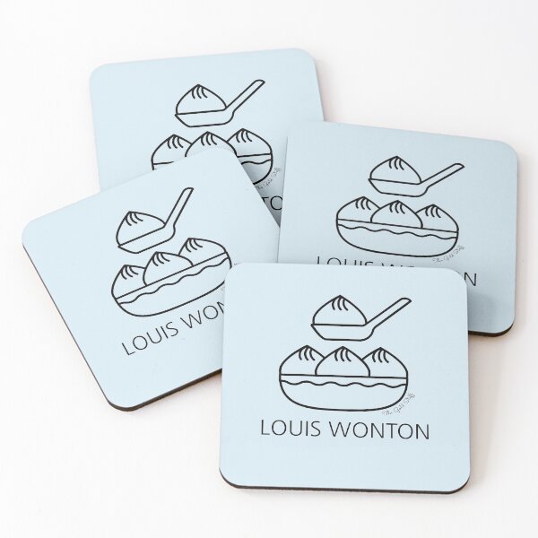 Item preview, Louis Wonton (Lite Blue) x Designer Foodie Puns designed and sold by GoldenStef.