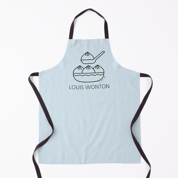 Louis Wonton (Mauve) x Designer Foodie Puns Apron for Sale by