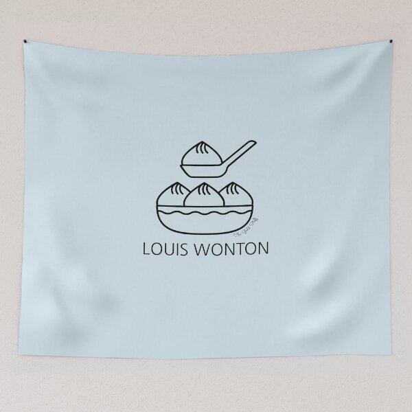 Item preview, Louis Wonton (Lite Blue) x Designer Foodie Puns designed and sold by GoldenStef.