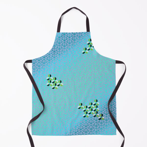 Item preview, Hexagonal stunning geometric pattern: Bishamon Kikko, green tones designed and sold by Blacklinesw9.
