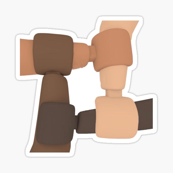 We Bleed The Same Blood With Roblox Arms Sticker By Essenceimmiy Redbubble - minecraft roblox hide and seek