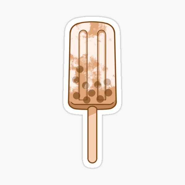 Brown Sugar Bubble Tea Popsicle Sticker