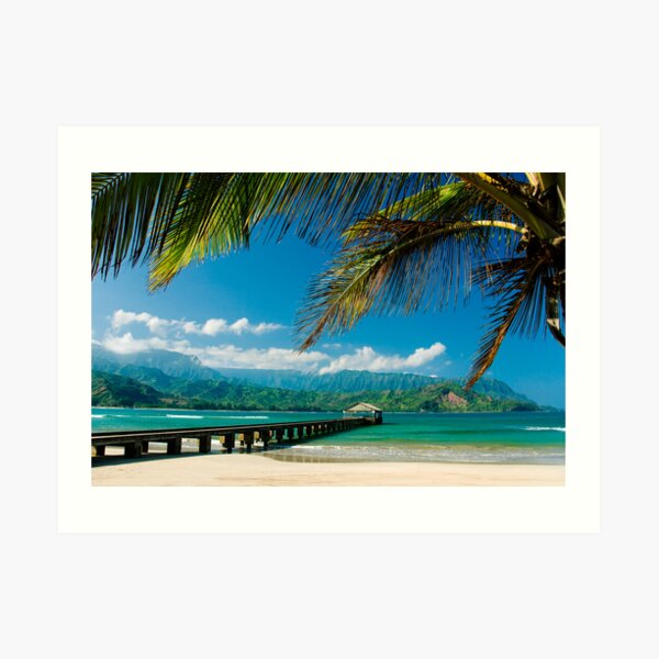 Hanalei Bay Pier, Kauai Art Print