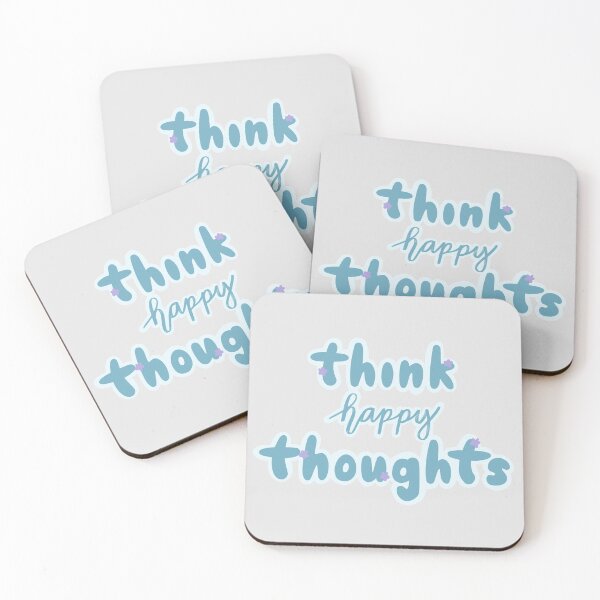 Item preview, think happy thoughts blue designed and sold by lunassketches.