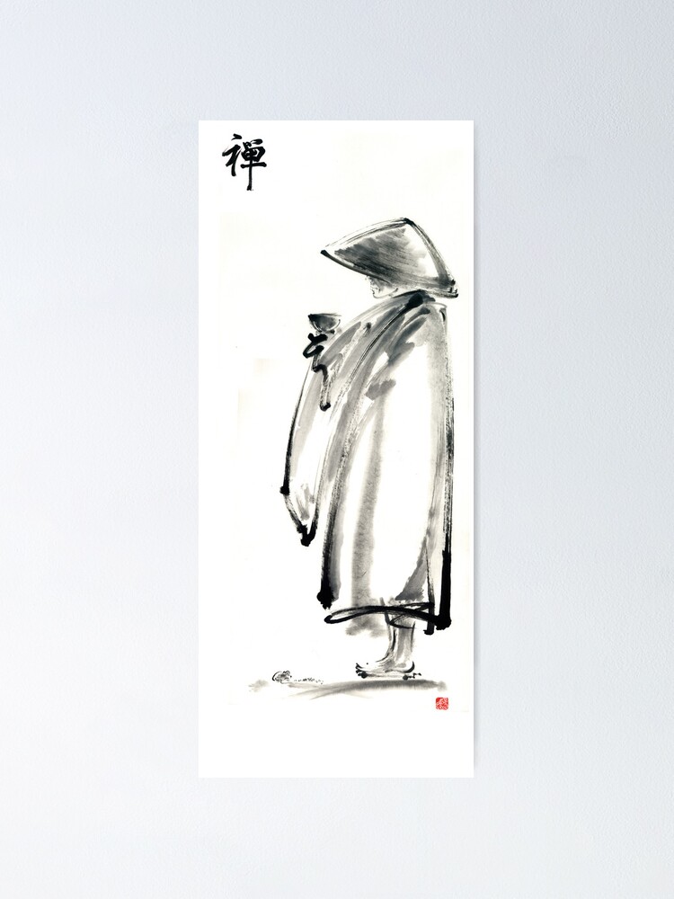 Original fashion Chinese Calligraphy/Character– Chan禅,Handwritten Large Calligraphy,11X14inch Wall Decor Home Décor,dhyana,Taoism, Buddhist- Zen Art