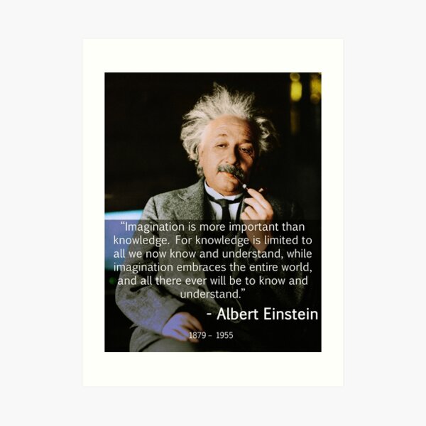 Albert Einstein Imagination Art Print