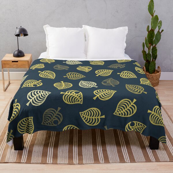 Item preview, Nook Leaf Aloha Logo - Golden Yellow on Dark Blue  designed and sold by TheMajesticGoat.