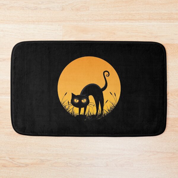 Item preview, Black Cat Arching Back, Vintage Cartoon Design designed and sold by trendyshopy.